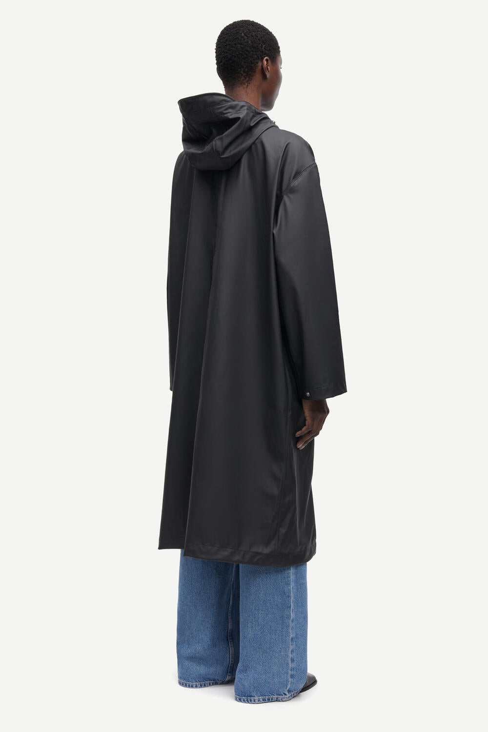 Sastala lang regnjakke - sort